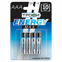  Батарейки Трофи LR03-4BL ENERGY MAX Alkaline (40/960/30720)