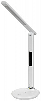  LIGHTING Светильник светодиодный настольный 2011 7Вт на подставке QI-заряд USB-выход кожа белый IEK