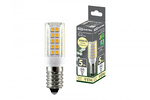  Лампа светодиодная Е14-5 Вт-230 В-3000 К, SMD, 16x54 мм TDM