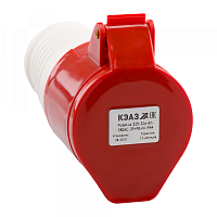  Розетка кабельная 225-32А-6h-380AC-3P+PE+N-IP44