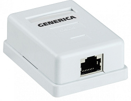  Розетка информационная настенная RJ45 кат.5E FTP 1 порт GENERICA