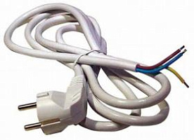  Volsten S-LR2 (Сетевой кабель белый ПВС3х1 с угловой евровилкой 3500Вт, 16А, земля, 1,5 м)