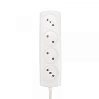  Удлинитель OPTIMA 4 гнезда, 3м, 2х0,75мм², б/з, белый PROconnect