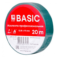  Изолента 0,18х19мм (20м.) зеленая EKF