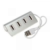  Разветвитель REXANT 4 USB-port серебристый