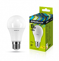  Ergolux LED-A60-10W-E27-3K (Эл.лампа светодиодная ЛОН 10Вт E27 3000K 180-240В)