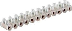  Volsten V02-9W-PE-020 (Зажим контактный винтовой PE 20A 4,0-10 мм.кв. белый, 12 секций)
