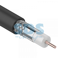  Кабель коаксиальный RG-6U, 75Ом, CCS/Al/Al, 48%, 100м, OUTDOOR, черный PROconnect