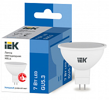  Лампа светодиодная MR16 софит 7Вт 230В 6500К GU5.3 IEK