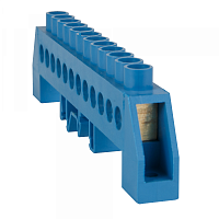  Шина нулевая  в комбинированной изоляции OptiKit BB-F-N-DIN-12-8х12-синий
