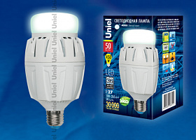  LED-M88-50W/NW/E27/FR ALV01WH Лампа светодиодная с матовым рассеивателем. Материал корпуса алюминий. Цвет свечения белый. Серия Venturo. Упаковка карт