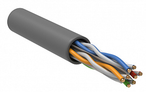  ITK Витая пара U/UTP кат.6A 4х2х23AWG solid LSZH нг(А)-HFLTx серый (305м)