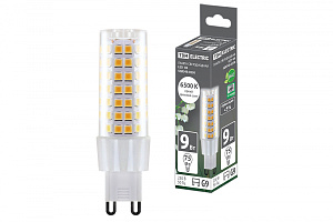  Лампа светодиодная G9-9 Вт-230 В-6500 К, SMD, 21,5x70,5 мм TDM