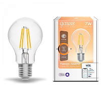  Лампа Gauss Smart Home Filament А60 7W 806lm 2700К E27 диммируемая LED 1/10/40