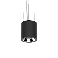  Светодиодный светильник VARTON DL-02 Tube подвесной 100х110 мм 12 Вт 4000 K 35°  RAL9005 черный муар диммируемый по протоколу DALI