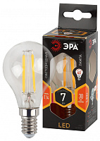  Лампочка светодиодная ЭРА F-LED P45-7W-827-E14 E14 / Е14 7Вт филамент шар теплый белый свет