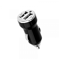  Зарядное устройство в прикуриватель REXANT 2 x USB, 1000+2100mA, черное