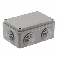  Распаячная коробка ЭРА KORv-120-80-50-6g открытой установки серая 120х80х50мм на винтах 6 гермовводов IP55
