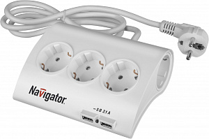 Удлинитель 5х1.8м 16А IP20 71 544 NPE-USB-05-180-ESC-3х1.0 Navigator 71544