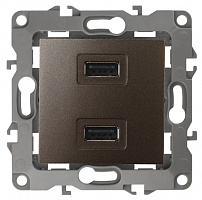  12-4110-13 ЭРА Устройство зарядное USB, 230В/5В-2100мА, IP20, Эра12, бронза (6/60/1920)