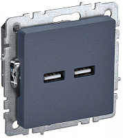  BRITE Розетка USB A+A 5В 3,1А РЮ10-1-БрМ маренго IEK