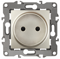  12-2105-04 ЭРА Розетка 2P, 16A-250В, IP20, Эра12, шампань (10/100/2800)