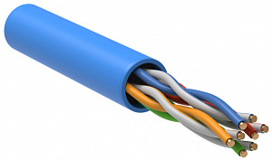  ITK Витая пара U/UTP кат.5E 4х2х24AWG solid PVC синий (305м)