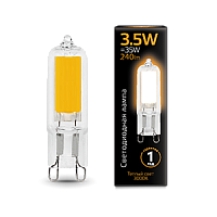  Лампа Gauss G9 AC220-240V 3.5W 240lm 3000K стекло LED 1/10/200