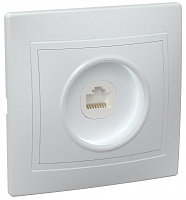  KVARTA Розетка 1-местная компьютерная RJ45 кат.5е РК10-КБ белый IEK