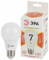  Лампочка светодиодная ЭРА STD LED A60-7W-827-E27 E27 / Е27 7Вт груша теплый белый свет