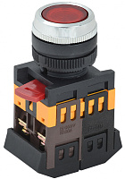  Кнопка ABLFS-22 красный d=22мм неон/240В 1з+1р IEK