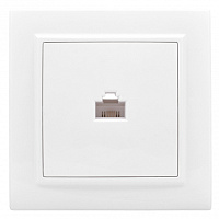  Минск Розетка RJ-45 1-местная СП белая EKF Basic