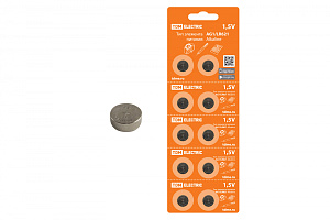  Элемент питания AG1/LR621 Alkaline 1,5V BP-10 TDM