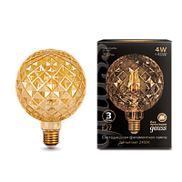  Лампа Gauss Filament G120 4W 380lm 2400К Е27 golden Carat LED 1/20