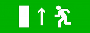  Пиктограмма "Направление прямо" 320х120мм (для EXIT, SAFEWAY-40) EKF
