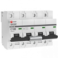  Автоматический выключатель 4P 100А (C) 10kA ВА 47-100 EKF Basic