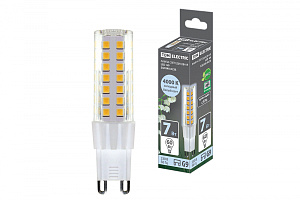  Лампа светодиодная G9-7 Вт-230 В-4000 К, SMD, 17,5x65,5 мм TDM