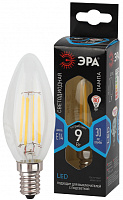  Лампочка светодиодная ЭРА F-LED B35-9w-840-E14 Е14 / Е14 9Вт филамент свеча нейтральный белый свет