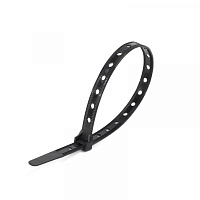  Стяжка нейлоновая КСО «Multihole» 10х280 (черн) (100шт) (Fortisflex)