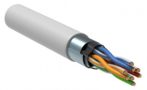  Кабель витая пара F/UTP кат.5E 24AWG 4 пары LSZH INDOOR 1м белый GENERICA