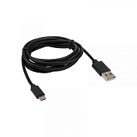  Кабель USB-A – micro USB, 1А, 1,8м, ПВХ, черный REXANT