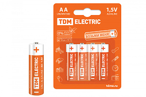  Элементы питания LR6 AA Alkaline 1,5V BP-4 TDM