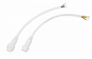  Соединительный кабель (4pin) герметичный (IP67) 4х0.75мм²  белый  REXANT