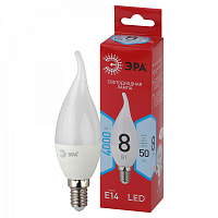  Лампочка светодиодная ЭРА RED LINE LED BXS-8W-840-E14 R E14 / E14 8 Вт свеча на ветру нейтральный белый свет