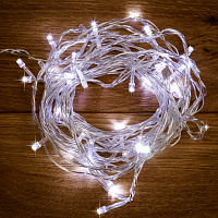  Гирлянда Твинкл Лайт 6 м, прозрачный ПВХ, 40 LED, цвет Белый