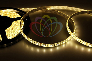  Лента светодиодная 12В, SMD5050, 14,4Вт/м, 60 LED/м, 3000К, 10мм, 5м, IP65 LAMPER