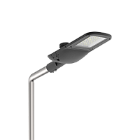  Светодиодный светильник VARTON уличный Tornado Yard крепление на консоль 80 Вт 4000 K 1..10V NEMA RAL9005 черный муар