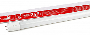  Лампа светодиодная ЭРА RED LINE ECO LED T8-24W-840-G13-1500mm G13 24Вт трубка стекло нейтральный белый свет