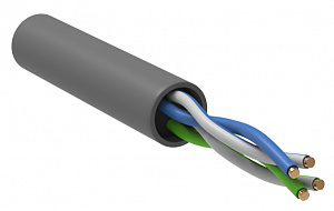  Витая пара U/UTP 5E 24AWG 2PR PVC 1м серый 100м РФ GENERICA
