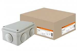  Распаячная коробка ОП 120х80х50мм, крышка, IP55, 6 вх. TDM